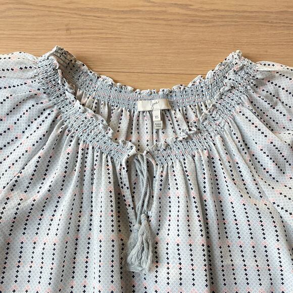 Joie Silk Smocked Neck Blouse // XS - Picture 3 of 8